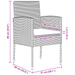 Set de dining pentru grădină cu perne - rattan polimeric negru - WALTI WALTI