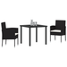 Set de dining pentru grădină cu perne - rattan polimeric negru - WALTI WALTI