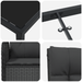 Set Dining Grădină 5 Piese Negru Rattan Polimeric - WALTI WALTI
