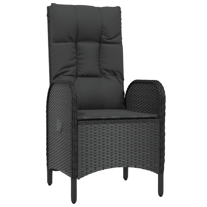 Set Dining Grădină 5 Piese Negru Rattan Polimeric - WALTI WALTI