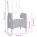 Set de dining pentru grădină 5 piese Gri Poliratan - WALTI WALTI