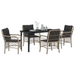 Set de dining de grădină 5 piese cu perne Gri deschis Poli Ratan - WALTI WALTI