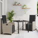 Set de dining grădină vidaXL 3 piese perne gri deschis ratan poliester - WALTI WALTI