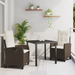 Set de dining de grădină vitaXL 3 Piese cu Perne Ratan PE Maro - WALTI WALTI