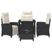 Set de dining pentru grădină 5 piese Rattan PE negru - WALTI WALTI