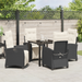 Set de dining pentru grădină 5 piese Rattan PE negru - WALTI WALTI