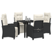 Set de dining pentru grădină 5 piese Rattan PE negru - WALTI WALTI