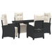 Set Dining Grădină 5 Piese Negru Ratan Poly - WALTI WALTI