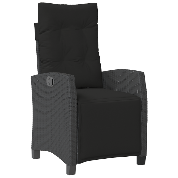 Set de 5 Piese pentru Dining în Grădină Negru Poliratan - WALTI WALTI