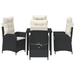 Set de dining de grădină cu 5 piese și perne - Poliratan negru - WALTI WALTI