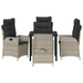Set mobilier grădină 5 piese cu perne gri deschis - WALTI WALTI