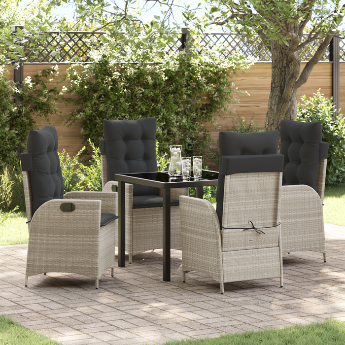 Set mobilier grădină 5 piese cu perne gri deschis - WALTI WALTI