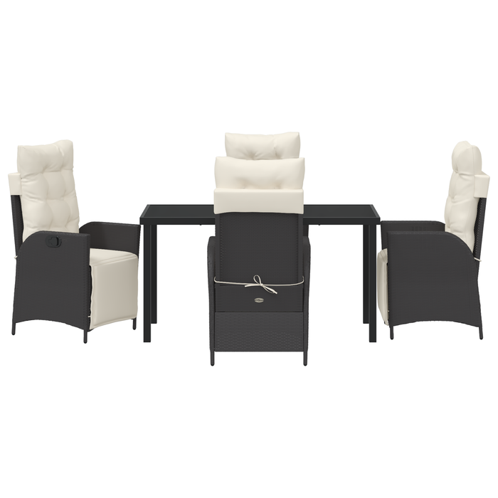 Set de 5 Mobilier pentru Grădină Ratan Poly Negru - WALTI WALTI