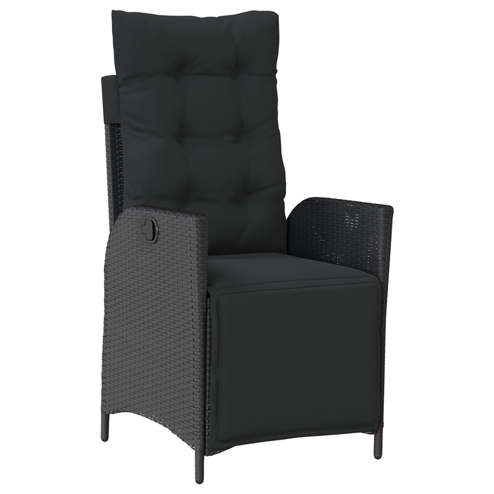 Set de masă de grădină 3 piese, ratan poli negru - WALTI WALTI