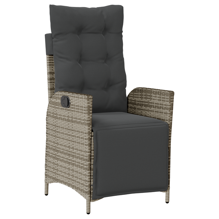 Set 5 piese dining grădină gri din rattan PE - WALTI WALTI