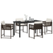 Set de Dining pentru Grădină cu 5 Piese cu Perne Maro din Rattan Polimerizat - WALTI WALTI