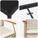 Set de dining pe 5 piese cu perne din rattan bej - WALTI WALTI