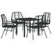 Set de dining de grădină 5 piese Negru Poliratan - WALTI WALTI