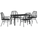 Set de dining de grădină 5 piese Poliratan Negru - WALTI WALTI