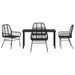 Set de dining de grădină 5 piese Poliratan Negru - WALTI WALTI