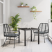 Set de dining de grădină 3 piese cu perne Negru Rattan Poli - WALTI WALTI