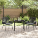 Set de Dining pentru Grădină 3 Piese cu Perne Negru Rattan Polimeric - WALTI WALTI