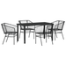 Set de dining pentru grădină 5 piese Poliratan negru - WALTI WALTI