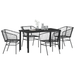 Set de dining pentru grădină 5 piese Poliratan negru - WALTI WALTI