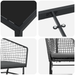 Set de 2 Negru și Gri Închis Rattan PE, Oțel Vopsit Electrostatic - WALTI WALTI