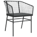 Set de 2 Negru și Gri Închis Rattan PE, Oțel Vopsit Electrostatic - WALTI WALTI