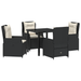 Set de dining pentru grădină 5 piese Ratan Polimer Negru - WALTI WALTI