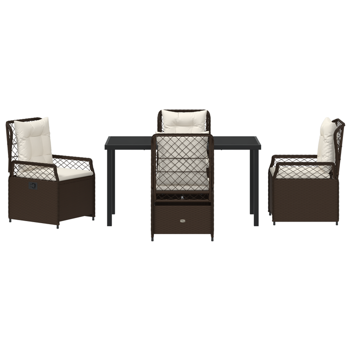 Set de Dining pentru Grădină de 5 Piese Maro Rattan Polimeric - WALTI WALTI