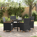 Set de Dining Grădină cu Perne 5 Piese Negru Ratan Poly - WALTI WALTI