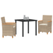 Set de Dining pentru Grădină , 3 Piese, Ratan Polimer Bej - WALTI WALTI