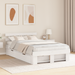 Cadru de pat cu sertare alb 135x190 cm lemn masiv de pin - WALTI WALTI