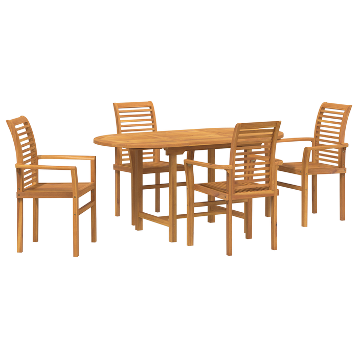 Set de dining de grădină vidaXL cu 5 piese din lemn masiv de tec - WALTI WALTI