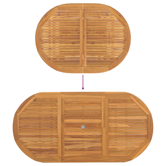 Set masa grădină vidaXL cu 7 piese din lemn masiv de teak - WALTI WALTI