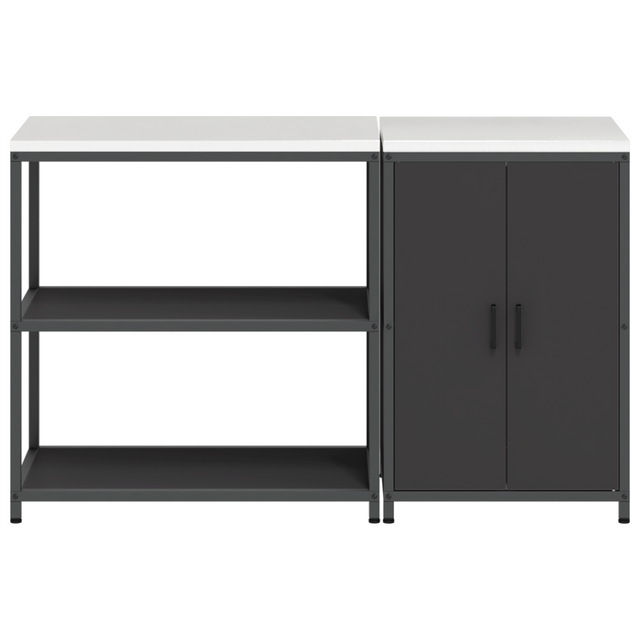 Set de depozitare pentru bucătărie 2 pcs Negru 150 x 50 x 92 cm - WALTI WALTI