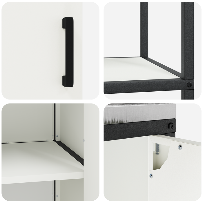 Set de depozitare pentru bucătărie 2 pcs Alb 150 x 50 x 92 cm - WALTI WALTI