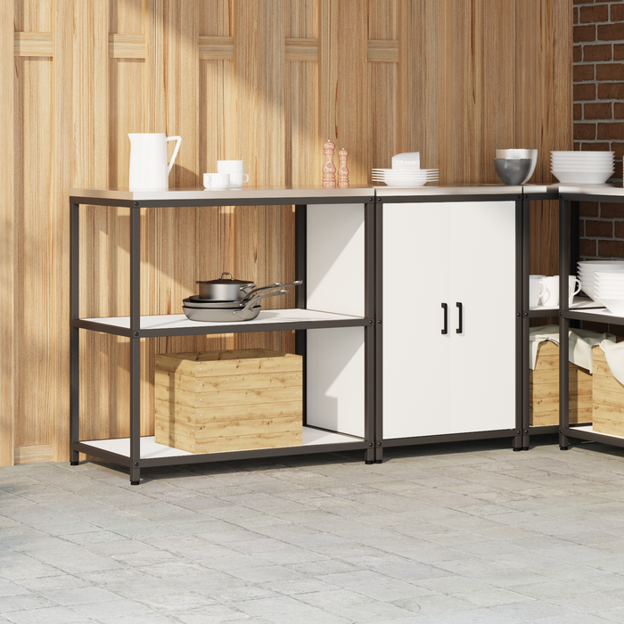 Set de depozitare pentru bucătărie 2 pcs Alb 150 x 50 x 92 cm - WALTI WALTI