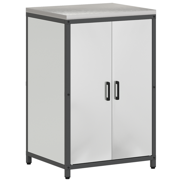 Set de depozitare pentru bucătărie cu raft cu depozitare cu ușă Ajustabil 2 pcs Argintiu - WALTI WALTI