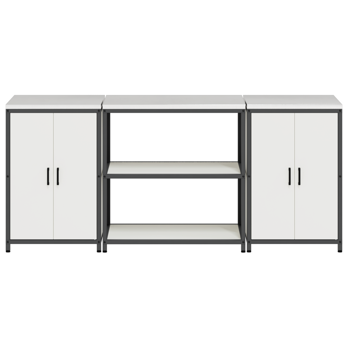 Set de depozitare pentru bucătărie 3 pcs Alb 210 x 50 x 92 cm - WALTI WALTI