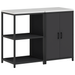 Set de depozitare pentru bucătărie 2 pcs Negru 120 x 50 x 92 cm - WALTI WALTI