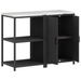 Set de depozitare pentru bucătărie 2 pcs Negru 120 x 50 x 92 cm - WALTI WALTI