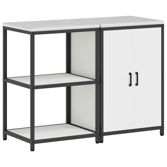 Set de depozitare pentru bucătărie 2 pcs Alb 120 x 50 x 92 cm - WALTI WALTI