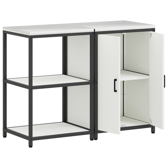 Set de depozitare pentru bucătărie 2 pcs Alb 120 x 50 x 92 cm - WALTI WALTI