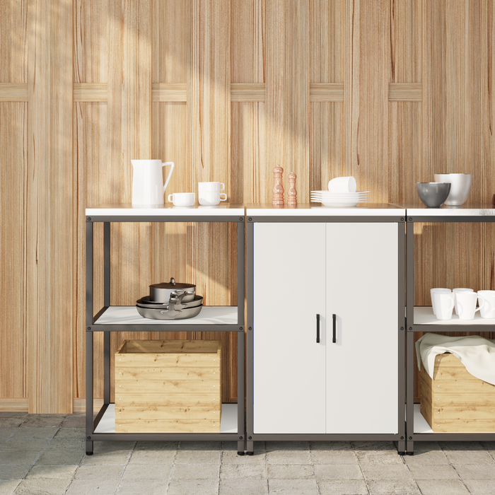 Set de depozitare pentru bucătărie 2 pcs Alb 120 x 50 x 92 cm - WALTI WALTI