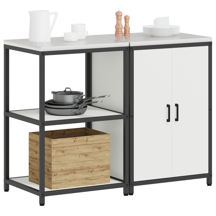Set de depozitare pentru bucătărie 2 pcs Alb 120 x 50 x 92 cm - WALTI WALTI