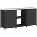 Set de depozitare pentru bucătărie 3 pcs Negru 180 x 50 x 92 cm - WALTI WALTI