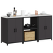 Set de depozitare pentru bucătărie 3 pcs Negru 180 x 50 x 92 cm - WALTI WALTI